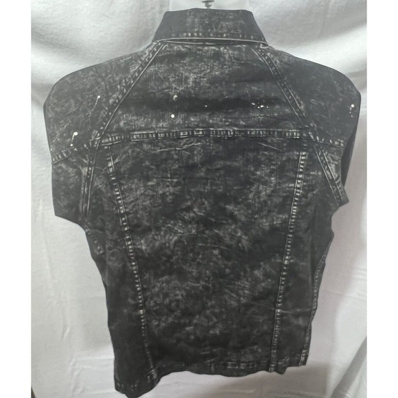 Dead Than Cool Distressed Jean Jacket Unique Rare Size Med - Picture 2 of 6